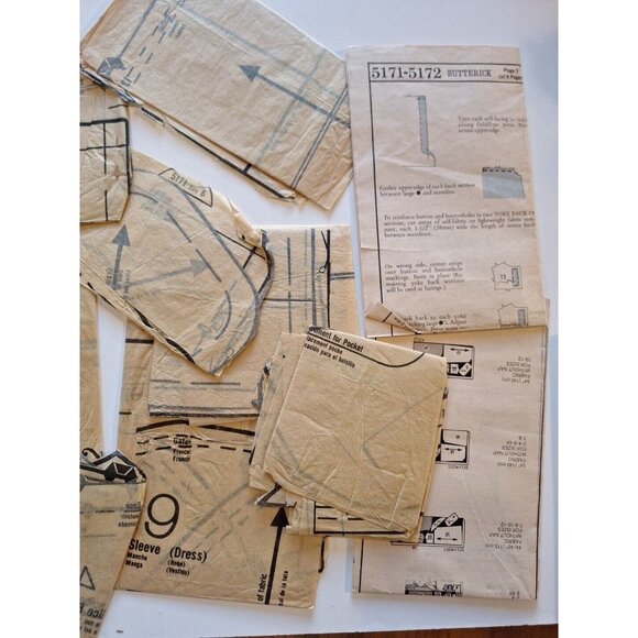 Butterick Sewing Patterns 3119 & 5171 Girls Dresses Size 3 & 6 Vintage - Picture 2 of 7